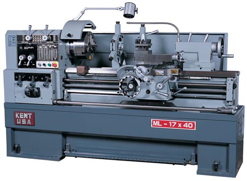 KENT USA 17 x 40 Engine Lathes, 3-1/8 bore, 7.5 HP, NEW