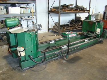 20 , WEGOMA #SD500, 10' cutting length, 2 heads, mitre and compound, 3 HP, 1994