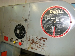 36 x 13 , DOALL, No. 3613-20, EVS varispeed, 1 blade, 3 HP, 1979