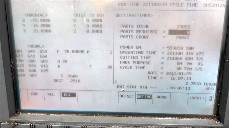 42 X, 24 Y, 25.6 Z, KASUGA, Q-1000VS, #50, 40 ATC, 30 HP, 12K, Fanuc 18iMB, '01