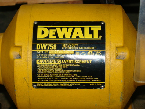 DEWALT, #DW758, 8 wheel, 1 wide, 3/4 HP, 3 phase, 3600 rpm, like new