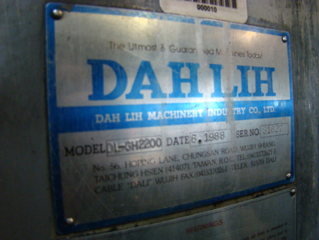 DAHLIH, #GH2200, #50 horz. spindle, #40 turret head, auto feed, 1988