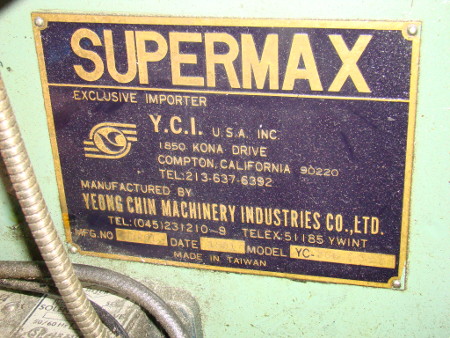 SUPERMAX, #YC-2GS, #40 horz. spindle & turret head, auto feed, 1981