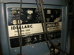 LINCOLN IDEALARC, #TIG-330/300, tig, foot pedal, torches, gages, coolant