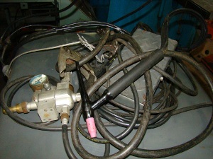 LINCOLN IDEALARC, #TIG-330/300, tig, foot pedal, torches, gages, coolant