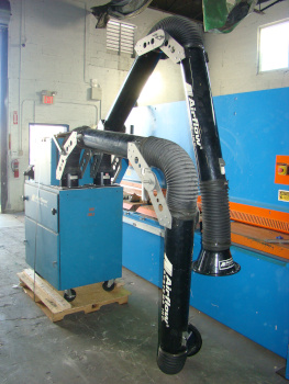 1000 CFM, AIRFLOW SYSTEMS, #PC, 2-10' EZ arms, vibra-pulse, caster wheels,