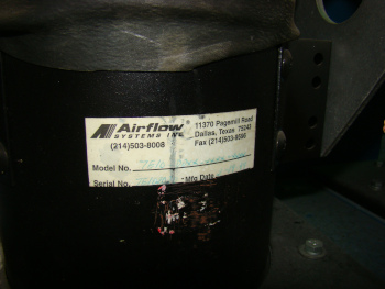 1000 CFM, AIRFLOW SYSTEMS, #PC, 2-10' EZ arms, vibra-pulse, caster wheels,