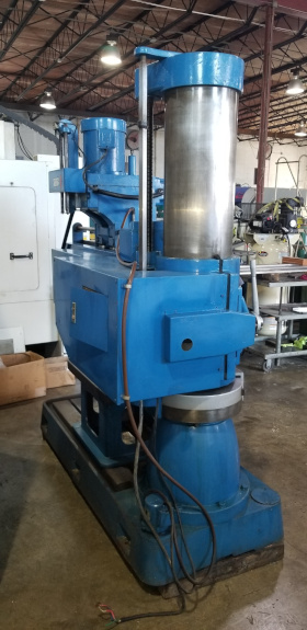 4' x 11-13/16 , SHARP, #4MT, 5 HP, pwr elev, 44-1500 rpm, box table, 1989