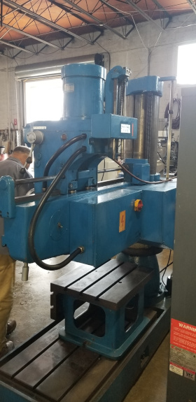 4' x 11-13/16 , SHARP, #4MT, 5 HP, pwr elev, 44-1500 rpm, box table, 1989