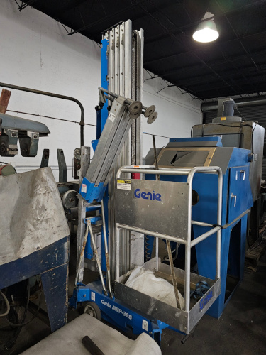 350 Lb., GENIE, AWP-36S, 42.5' work height, AC power, outriggers, 2006