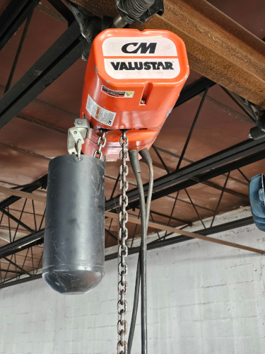 1000 Lb., CM Valuestar, #WF, 15' lift, 16 FPM, 115/1/60 only, trolley