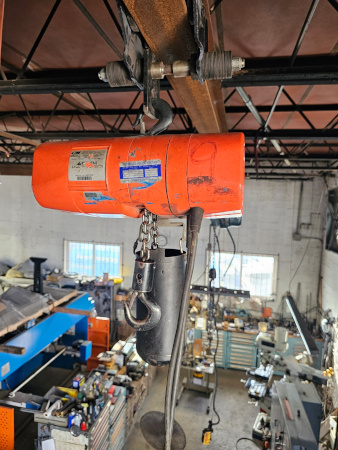 1000 Lb., CM Valuestar, #WF, 15' lift, 16 FPM, 115/1/60 only, trolley