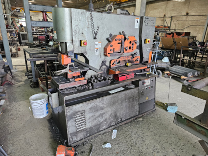 SPARTAN, #IW110D/2, 110 tons, 6 X 6 X 1/2 , 12 throat, 10 HP, tooling, '03