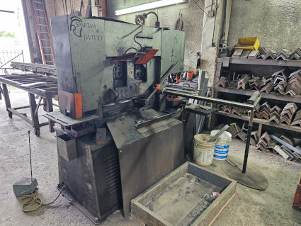 SPARTAN, #IW110D/2, 110 tons, 6 X 6 X 1/2 , 12 throat, 10 HP, tooling, '03