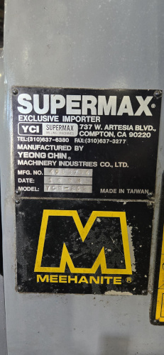 SUPERMAX, #YCM-2GS, #40 horz. spindle & turret head, auto feed, DRO, 1994